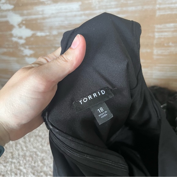 Torrid Black Ponte Mesh Knit Plaid Sparkle Midi Dress Holiday Party Womens 18 - Picture 4 of 6